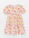 Crew Neck Floral Girl's Dress